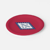 Assiettes En Carton Plaque de papier patriotique avec drapeau de l'Ark (Angle)