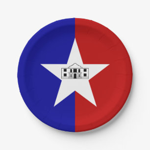 Assiettes En Carton Plaque de papier patriotique avec drapeau de San A
