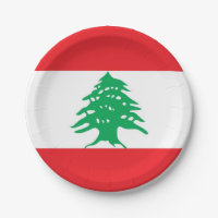 Plaque de papier patriotique avec drapeau du Liban