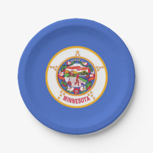 Assiettes En Carton Plaque de papier patriotique avec drapeau du Minne