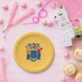 Assiettes En Carton Plaque de papier patriotique avec drapeau du New J (Fête)