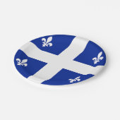 Assiettes En Carton Plaque de papier patriotique avec drapeau du Québe (Angle)