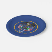 Assiettes En Carton Plaque de papier patriotique avec drapeau Utah (Angle)