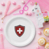 Assiettes En Carton Plaque de papier pavillon suisse (Fête)