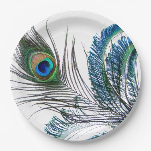 Assiettes En Carton Plaque de papier Peacock (Devant)