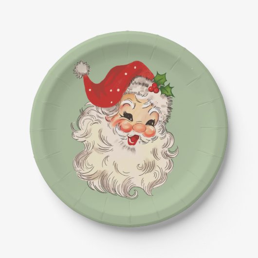 Assiettes En Carton Plaque de papier père Noël No. 3 (Devant)