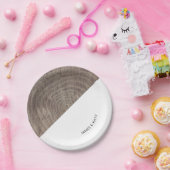 Assiettes En Carton Plaque de papier personnalisable en bois rustique (Fête)