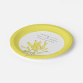 Assiettes En Carton Plaque de papier personnalisée pour tulipe jaune m (Angle)