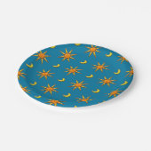 Assiettes En Carton Plaque de papier personnalisée Sun et moon motif (Angle)