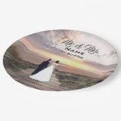 Assiettes En Carton Plaque de papier photo Mariage personnalisée (Angle)