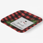 Assiettes En Carton Plaque de papier plaqué Snowman Red Buffalo (Angulaire)