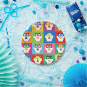 Assiettes En Carton Plaque de papier Pop Art Hamsters (Fête)