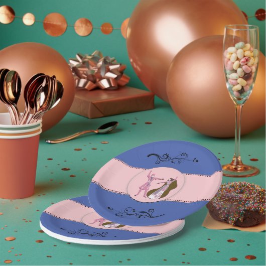 Assiettes En Carton Plaque de papier pour danseurs (Multi)