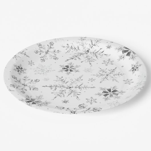 Assiettes En Carton Plaque de papier pour les flocons d'hiver (Angle)