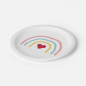 Assiettes En Carton Plaque de papier pour partie de peinture rose arc- (Angle)