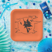Assiettes En Carton Plaque de papier pour partie d'Halloween (Fête)