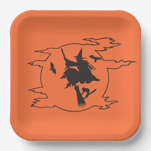 Assiettes En Carton Plaque de papier pour partie d'Halloween (Recto)