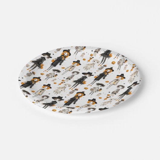 Assiettes En Carton Plaque de papier pour partie d'Halloween (Angle)