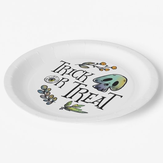 Assiettes En Carton Plaque de papier pour partie Halloween (Angle)