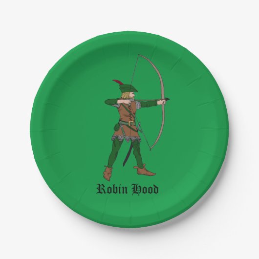 Assiettes En Carton Plaque de papier Robin Hood (Devant)