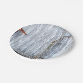 Assiettes En Carton Plaque de papier rond 7" Laver blanc Bois Grange P (Angle)
