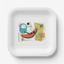 Plaque de papier rond Redux 7 pouces rétro classiq