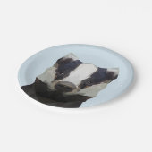 Assiettes En Carton Plaque de papier rose pâle géométrique (Angle)