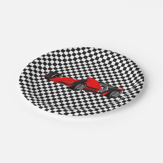 Assiettes En Carton Plaque de papier rouge (Angle)