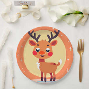 Assiettes En Carton Plaque de papier Rudolph