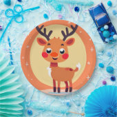 Assiettes En Carton Plaque de papier Rudolph (Fête)