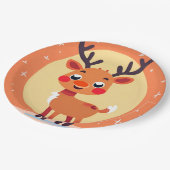 Assiettes En Carton Plaque de papier Rudolph (Angle)
