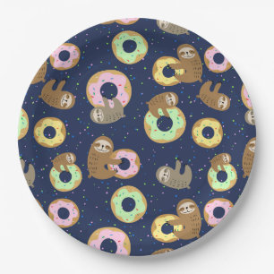 Assiettes En Carton Plaque de papier Sloth