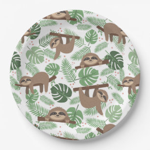 Assiettes En Carton Plaque de papier Sloth