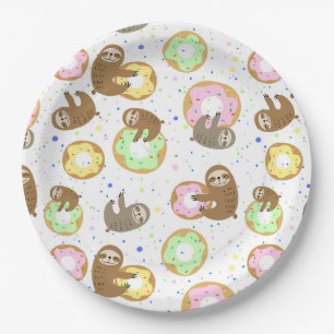 Assiettes En Carton Plaque de papier Sloth