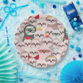 Assiettes En Carton Plaque de papier Sloth (Fête)