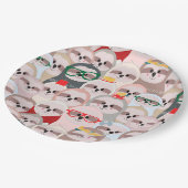Assiettes En Carton Plaque de papier Sloth (Angle)