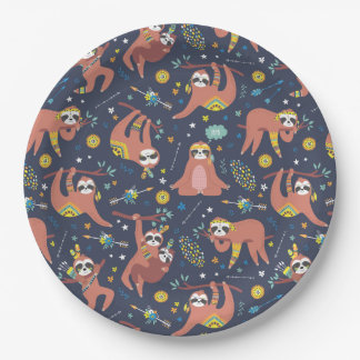 Assiettes En Carton Plaque de papier Sloth