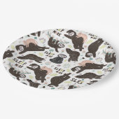 Assiettes En Carton Plaque de papier Sloth (Angle)