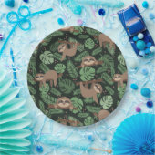 Assiettes En Carton Plaque de papier Sloth (Fête)