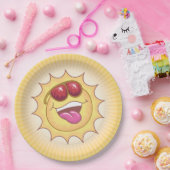 Assiettes En Carton Plaque de papier Sun riant (Fête)