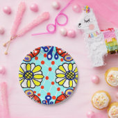 Assiettes En Carton Plaque de papier Talavera - Cinco de Mayo - Fleurs (Fête)