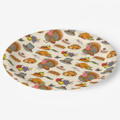 Assiettes En Carton Plaque de papier Thanksgiving (Angle)