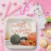 Assiettes En Carton Plaque de papier Thanksgiving (Fête)