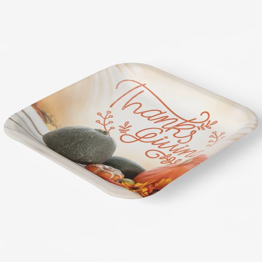 Assiettes En Carton Plaque de papier Thanksgiving (Angulaire)