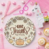 Assiettes En Carton Plaque de papier Thanksgiving (Fête)