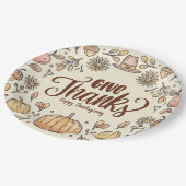 Assiettes En Carton Plaque de papier Thanksgiving (Angle)