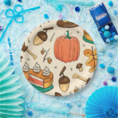 Assiettes En Carton Plaque de papier Thanksgiving (Fête)