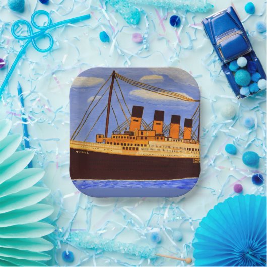 Assiettes En Carton Plaque de papier Titanic (Fête)