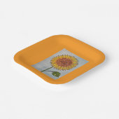 Assiettes En Carton Plaque de papier Tournesol orange (Angulaire)