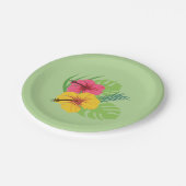 Assiettes En Carton Plaque de papier tropicale (Angle)